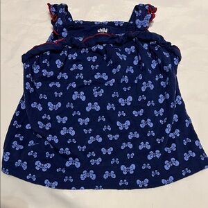 “Bundle 10/$13” Carter's 6-9m Navy Blue Butterfly Camisole tank top baby girl